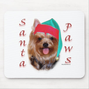 Yorkshire Terrier Santa Paws Mouse Pad