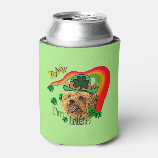 Yorkshire Terrier St Patricks Day Can Cooler (Can Front)