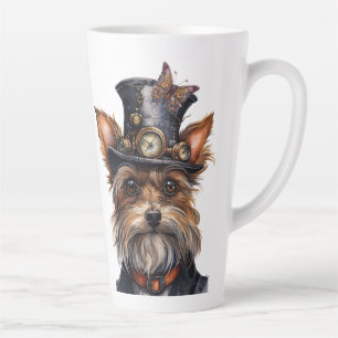 Yorkshire Terrier Steampunk Yorkie Dog Latte Mug