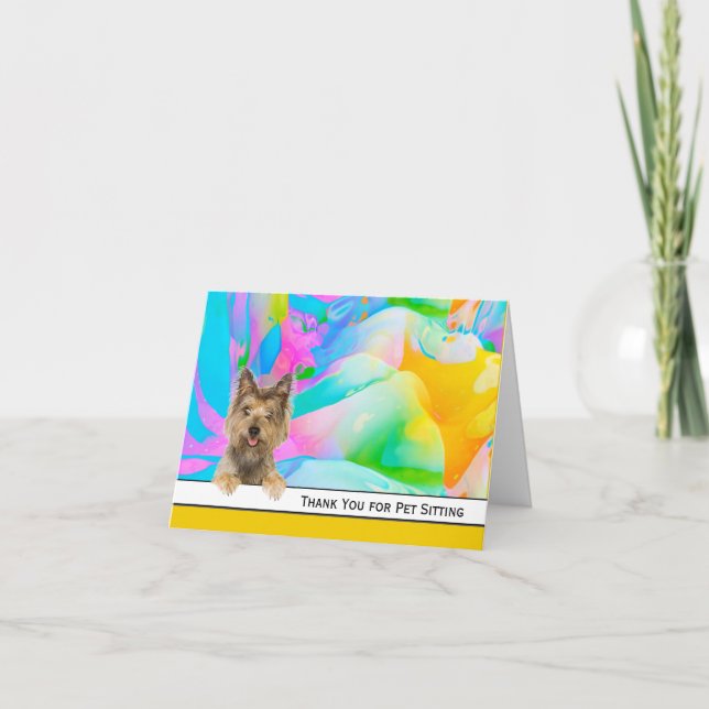 Yorkshire Terrier Thank You for Pet Sitting (Front)