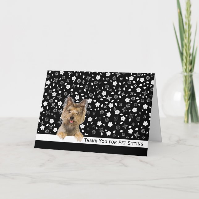Yorkshire Terrier Thank You Pet Sitting Card (Front)