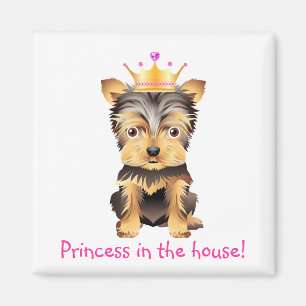 Yorkshire Terrier Toy Dog Princess Gift Magnet