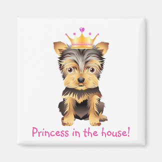 Yorkshire Terrier Toy Dog Princess Gift Magnet