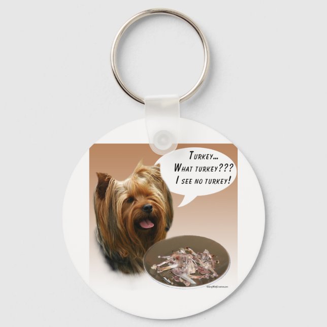 Yorkshire Terrier Turkey Key Ring (Front)