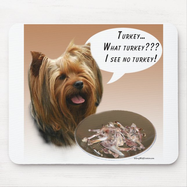 Yorkshire Terrier Turkey Mouse Pad (Front)