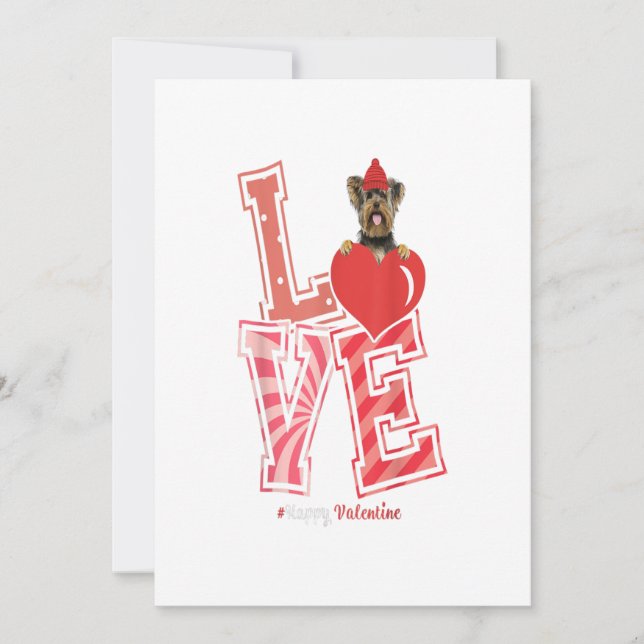 Yorkshire Terrier Valentines Day Gift Announcement (Front)