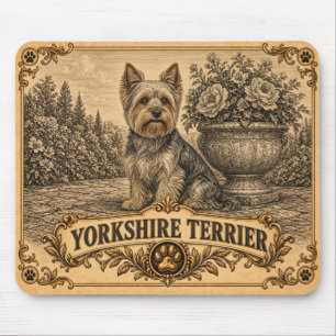 Yorkshire Terrier, Vintage Heritage Dog Mouse Pad