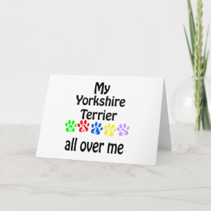 Yorkshire Terrier Walks Design Holiday Card