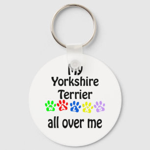 Yorkshire Terrier Walks Design Key Ring