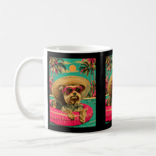 Yorkshire Terrier With Sungles Cute Yorkie Dog Coffee Mug
