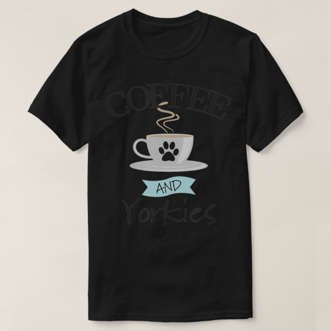 Yorkshire Terrier Yorkie Dog Coffee Lover Funny Sl T-Shirt (Design Front)