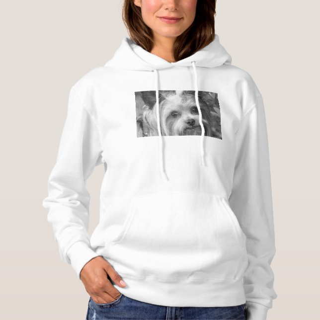 Yorkshire Terrier Yorkie Favourite Breed Sketch Hoodie (Front)