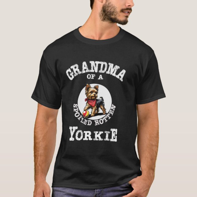 Yorkshire Terrier Yorkie Grandmother Grandma Gift T-Shirt (Front)