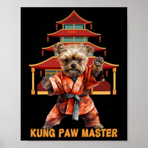 Yorkshire Terrier Yorkie Karate Martial Arts Funny Poster