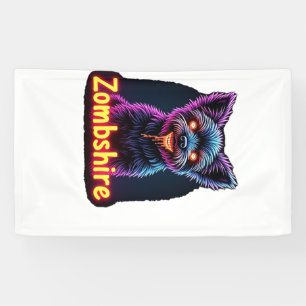 Yorkshire Terrier Yorkie Zombie Dog Halloween Over Banner