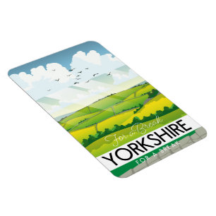 Yorkshire travel poster magnet
