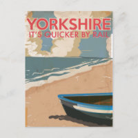 Yorkshire Vintage Railway Travel Poster