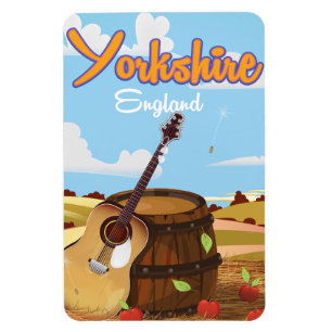 Yorkshire vintage travel poster magnet