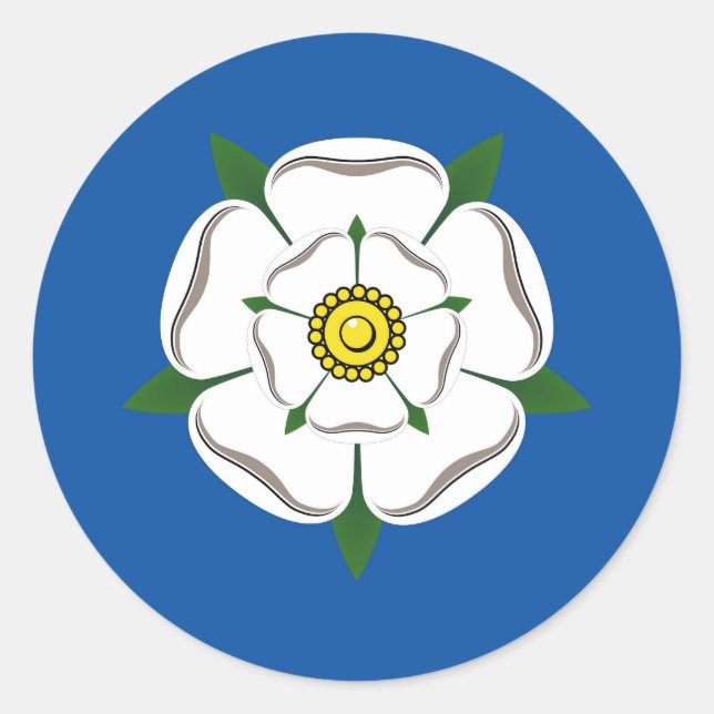 Yorkshire white rose stickers (Front)