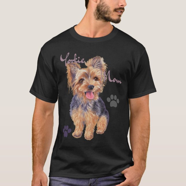 Yorkshire  Yorkie Mum Cute Yorkie Puppy T-Shirt (Front)