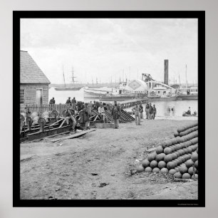 Yorktown Embarkation for White House Landing 1864 Poster