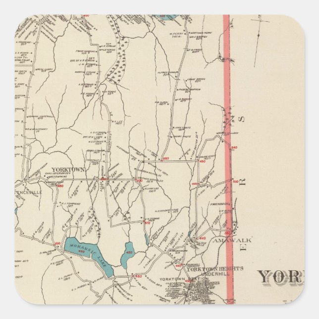 Yorktown NY Square Sticker (Front)