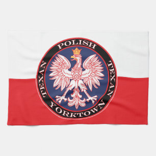 Yorktown Round Polish Texan Tea Towel
