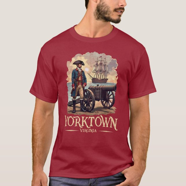 Yorktown Virginia Colonial Soldier Vintage T-Shirt (Front)