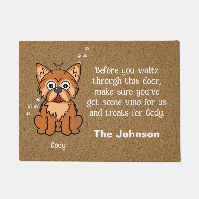 Yorky Dog Door Mat (Front)