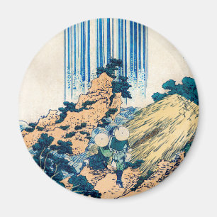 Yoro Waterfall Mino Province by Katsushika Hokusai Magnet