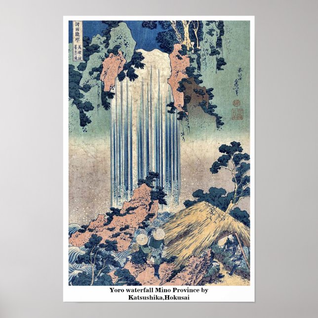 Yoro waterfall Mino Province by Katsushika,Hokusai Poster (Front)