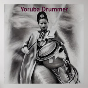 Yoruba Drummer Poster