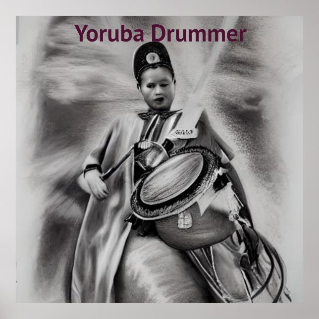 Yoruba Drummer Poster (Front)