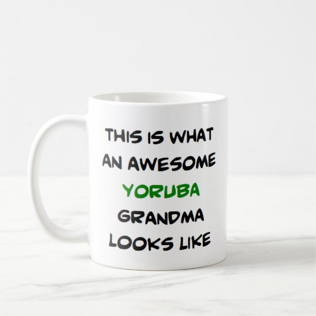 yoruba grandma, awesome coffee mug (Left)