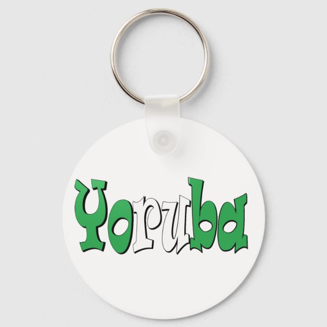 Yoruba (Nigerian Flag) Key Ring (Front)