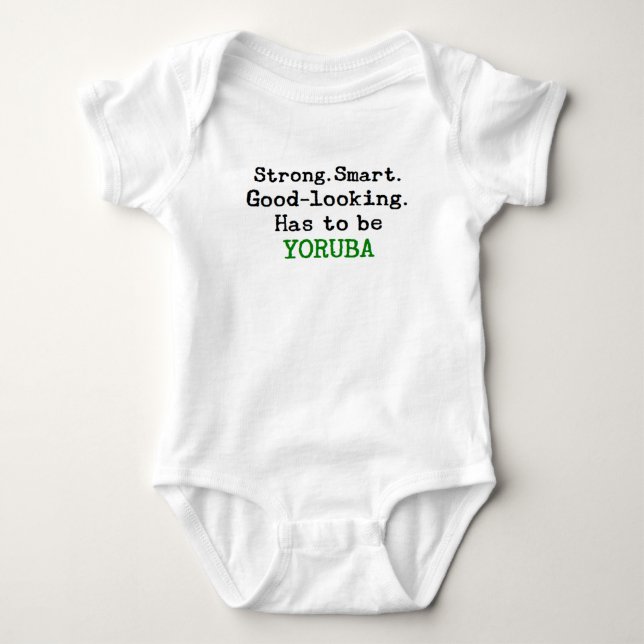 yoruba strong baby bodysuit (Front)