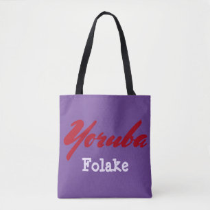 Yoruba Tribe Purple Tote Bag