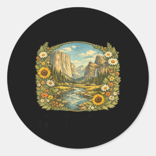 Yosee National Park Vintage Hiking California Classic Round Sticker
