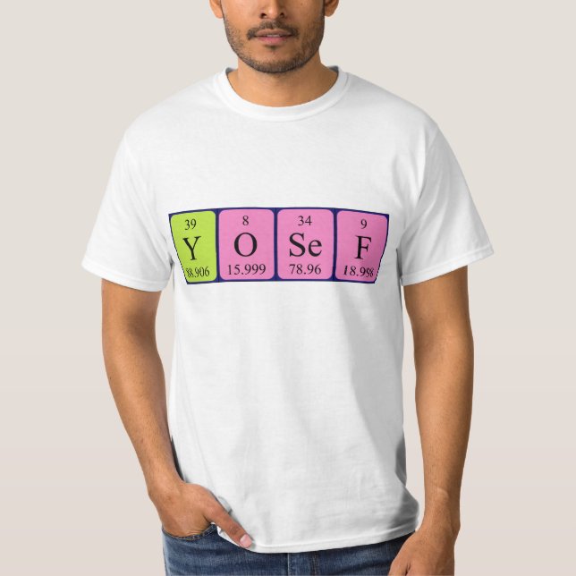 Yosef periodic table name shirt (Front)