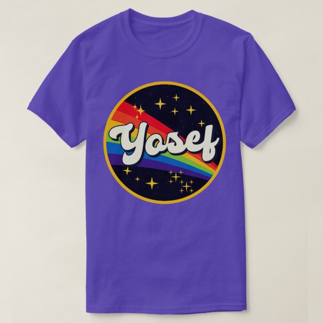 Yosef Rainbow In Space Vintage Style T-Shirt (Design Front)
