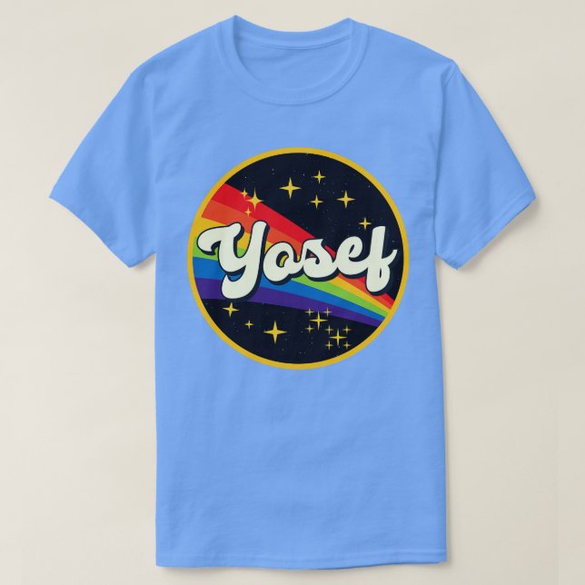 Yosef Rainbow In Space Vintage Style T-Shirt (Design Front)