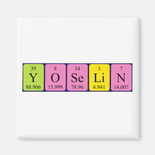 Yoselin periodic table name magnet