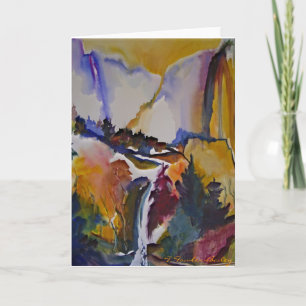 Yosemite Autumn Watercolor Card
