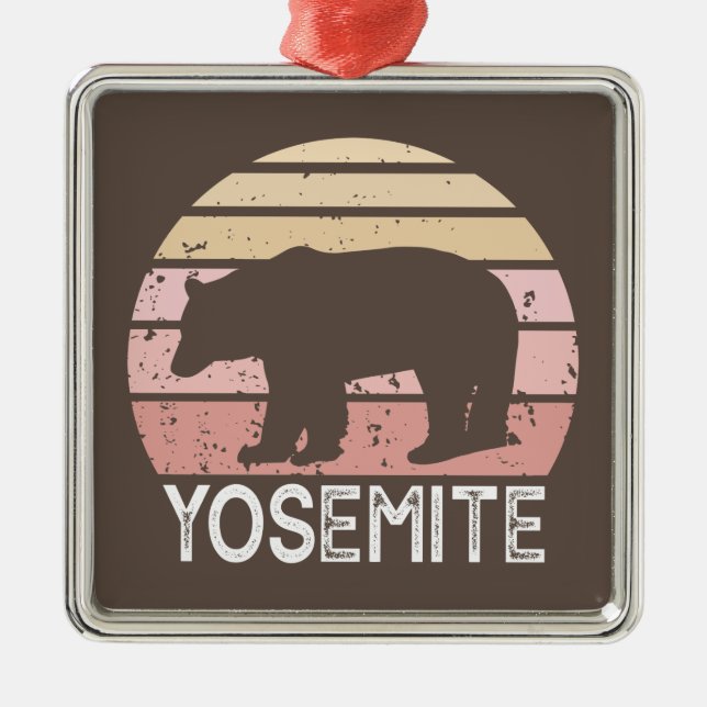 Yosemite Bear Metal Tree Decoration (Front)