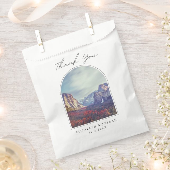 Yosemite California Wedding Favour Thank You Photo Bags (Clipped)