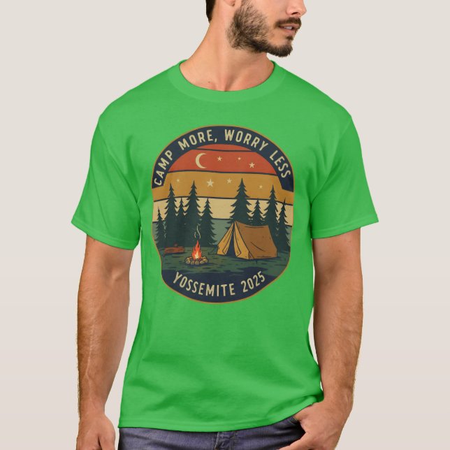 Yosemite Camping Adventureee Camp More 2025 girl T-Shirt (Front)