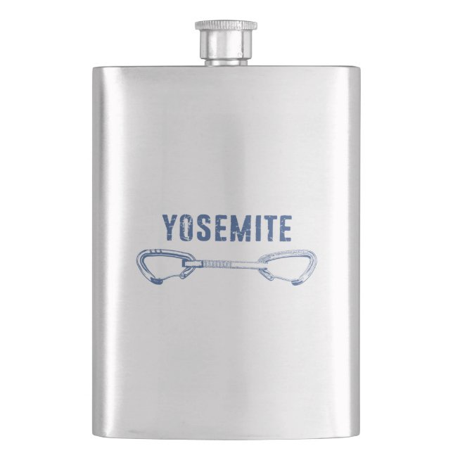 Yosemite Climbing Quickdraw Hip Flask (Front)