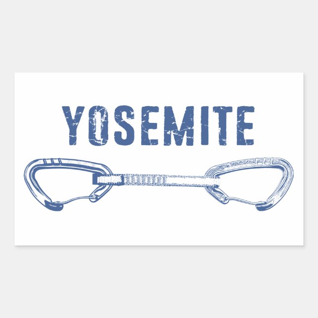 Yosemite Climbing Quickdraw Rectangular Sticker (Front)