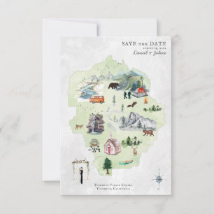 Yosemite Destination Wedding Itinerary Map