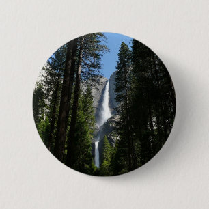 Yosemite Falls and Woods Landscape Photography 6 Cm Round Badge